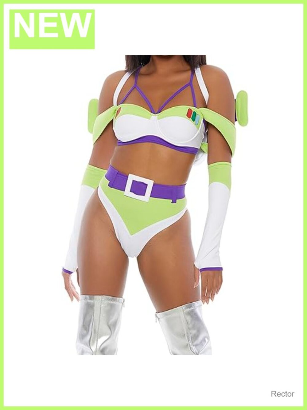 Sexy Astronaut Costume Bra Panty Gloves Backpack Belt Glasses